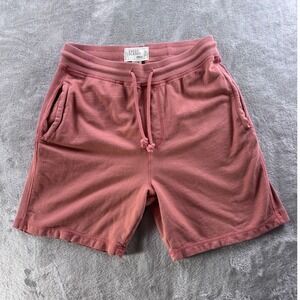 Free Planet Cotton Lounge Shorts Men's Small Red Casual Drawstring Sweat Shorts